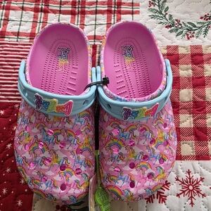 Lisa Frank Pink and Blue Unicorn Slippers